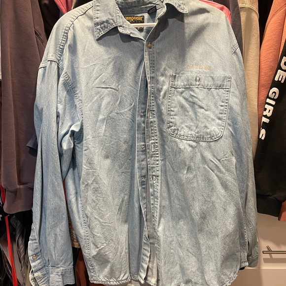 Vintage Light Denim Button-Up - Picture 2 of 3